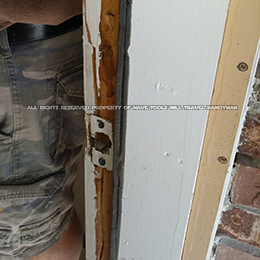 front door and door jam demolished do to burglary attempt
